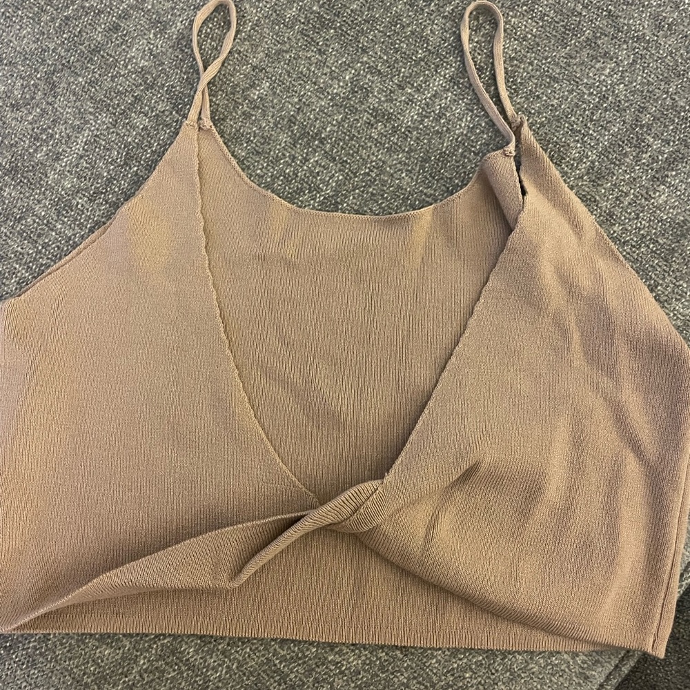 Tan Crop Top Crossover